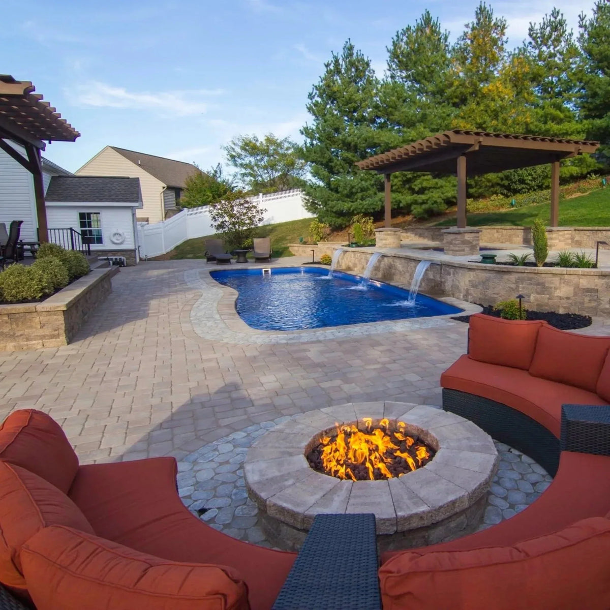 HPC Fire Round Flat Fire Pit Burner Kit (Hi/Lo Electronic Ignition)