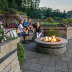 HPC Fire Round Flat Torpedo Fire Pit Burner Kit (On/Off Electronic Ignition)