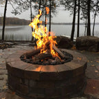 HPC Fire Round Flat Torpedo Fire Pit Burner Kit (On/Off Electronic Ignition)