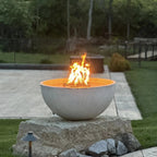 HPC Fire Round Flat Torpedo Fire Pit Burner Kit (On/Off Electronic Ignition)