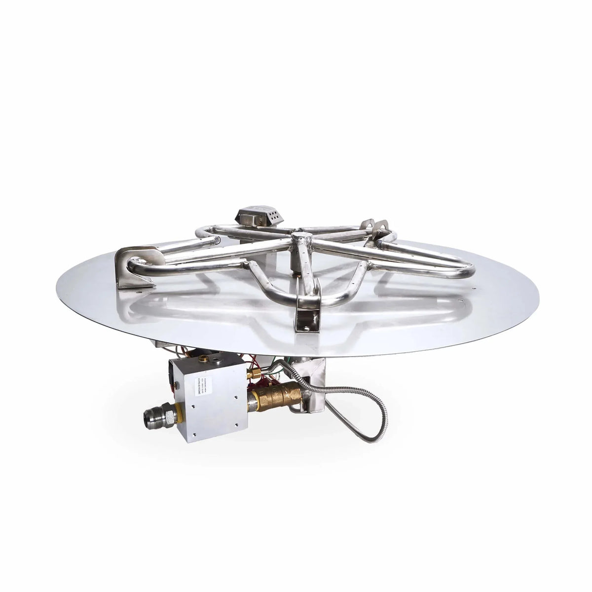 HPC Fire Round Flat Fire Pit Burner Kit (On/Off Electronic Ignition)
