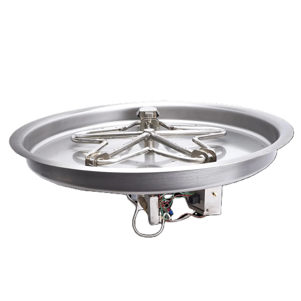 Round Drop-In On/Off Electronic Ignition Fire Pit Burner Kit by HPC Fire