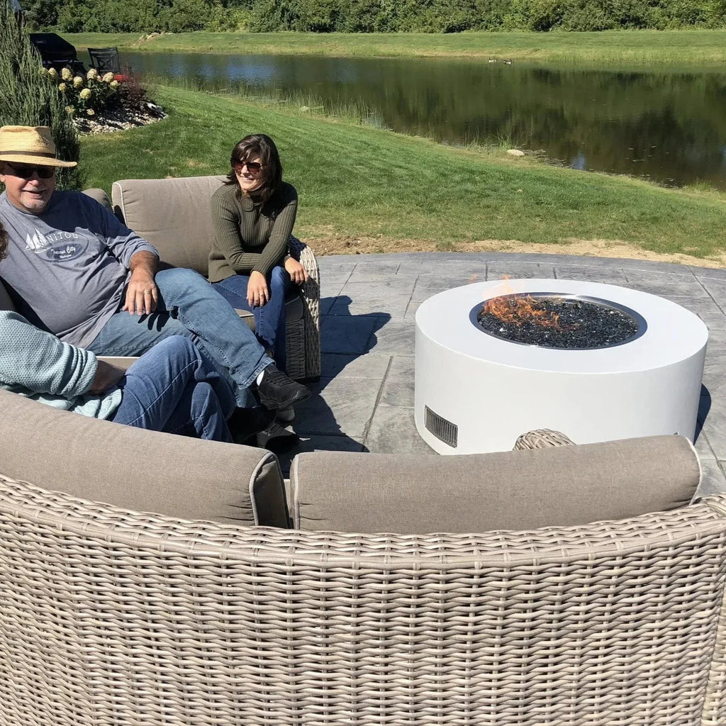 Round Drop-In On/Off Electronic Ignition Fire Pit Burner Kit by HPC Fire