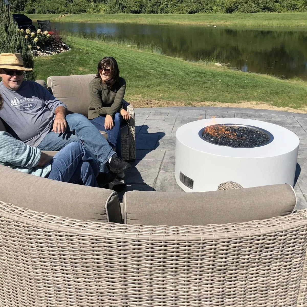 Round Drop-In On/Off Electronic Ignition Fire Pit Burner Kit by HPC Fire