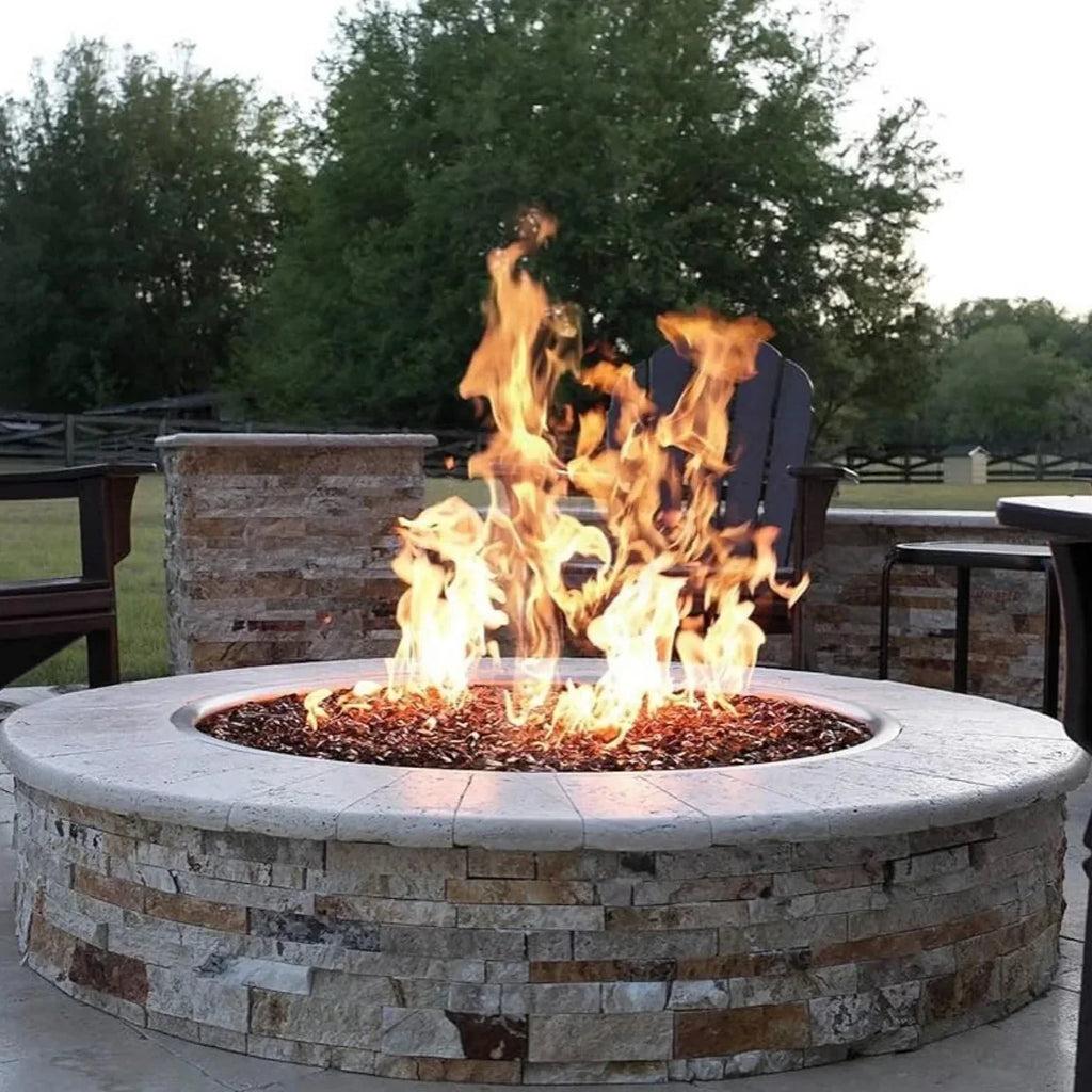 HPC Fire Round Torpedo Drop-In Fire Pit Burner Kit (Hi/Lo Electronic Ignition)