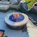 HPC Fire Round Torpedo Drop-In Fire Pit Burner Kit (Hi/Lo Electronic Ignition)