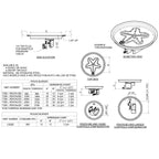 HPC Fire Round Torpedo Drop-In Fire Pit Burner Kit (Hi/Lo Electronic Ignition)