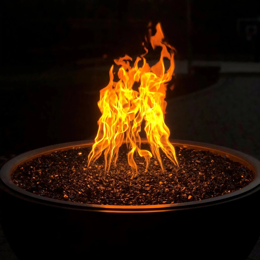 HPC Fire Round Torpedo Drop-In Fire Pit Burner Kit (Hi/Lo Electronic Ignition)