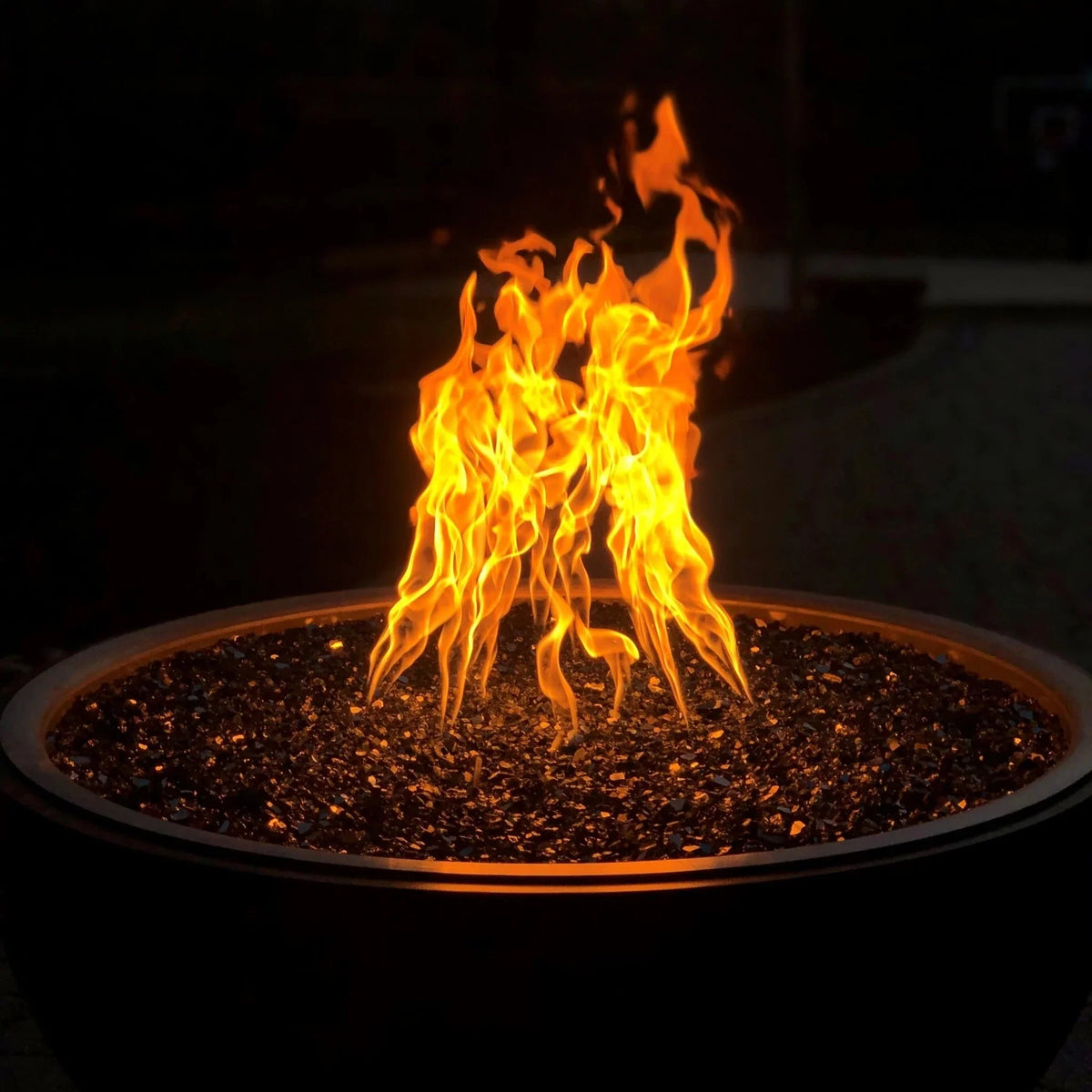 HPC Fire Round Torpedo Drop-In Fire Pit Burner Kit (Hi/Lo Electronic Ignition)