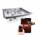 HPC Fire Square Torpedo Drop-In Fire Pit Kit (Hi/Lo Electronic Ignition)