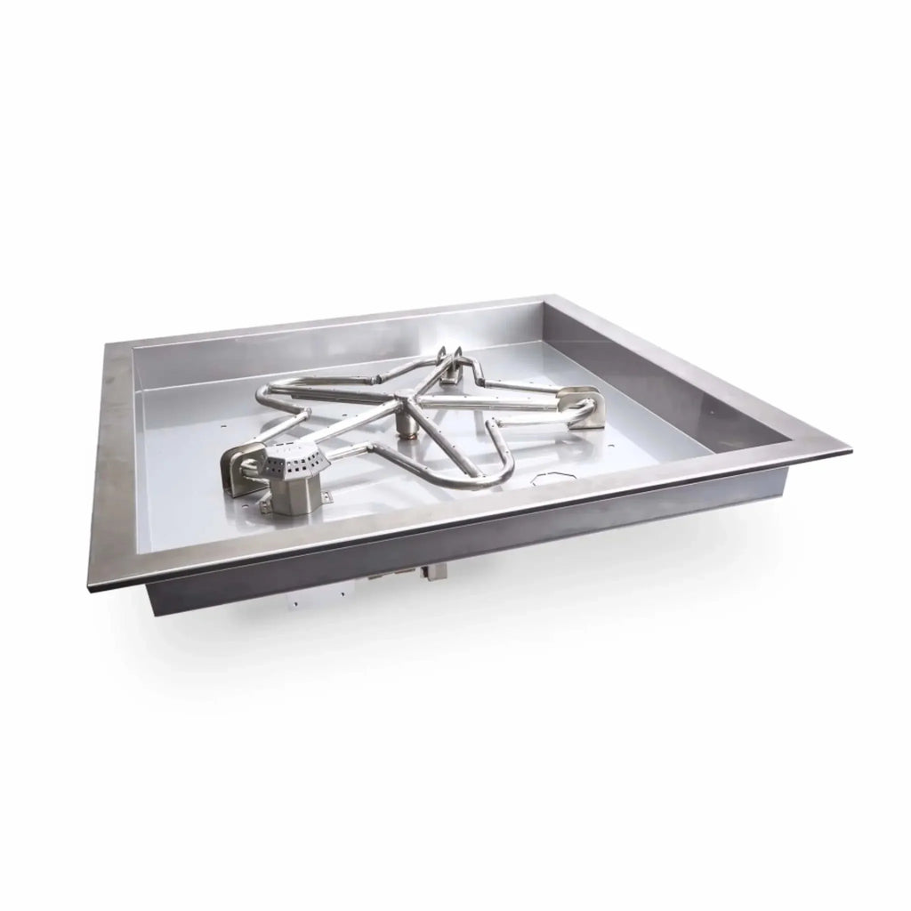 Square Drop-In On/Off Electronic Ignition Fire Pit Burner Kit by HPC Fire