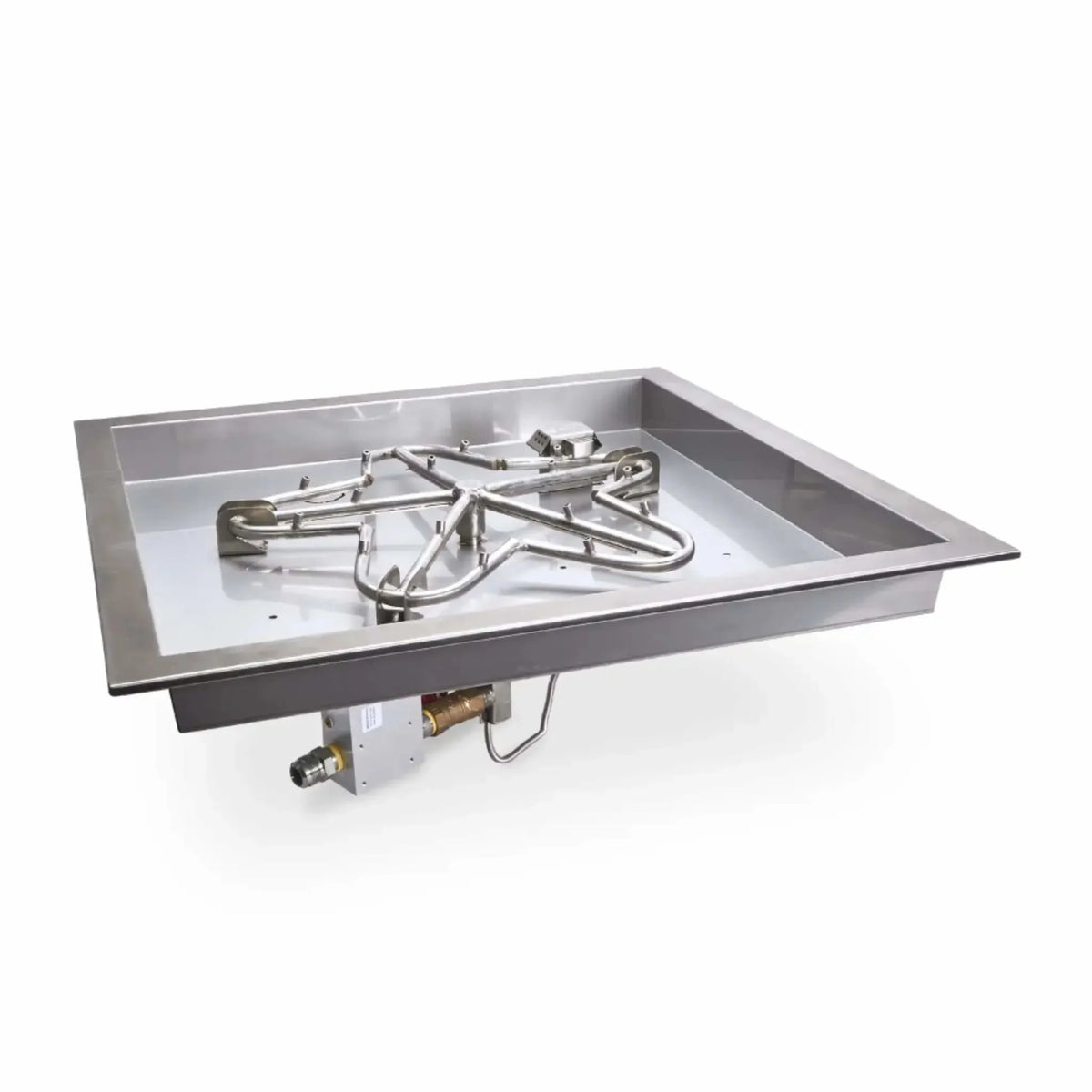 HPC Fire Square Torpedo Drop-In Fire Pit Kit (On/Off Electronic Ignition)