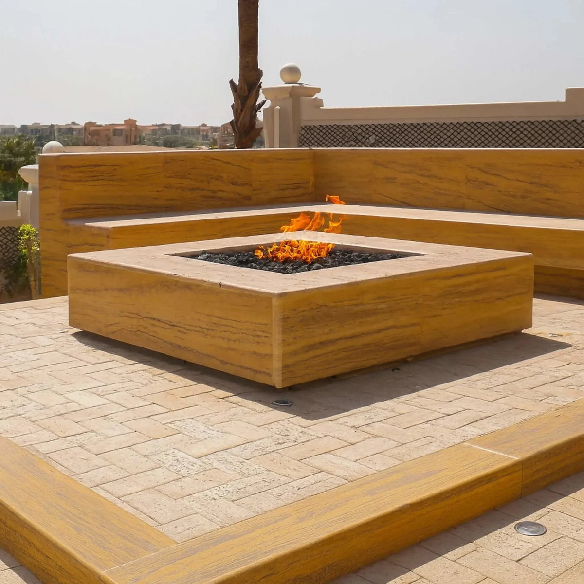 HPC Fire Square Flat Fire Pit Burner Kit (Hi/Lo Electronic Ignition)