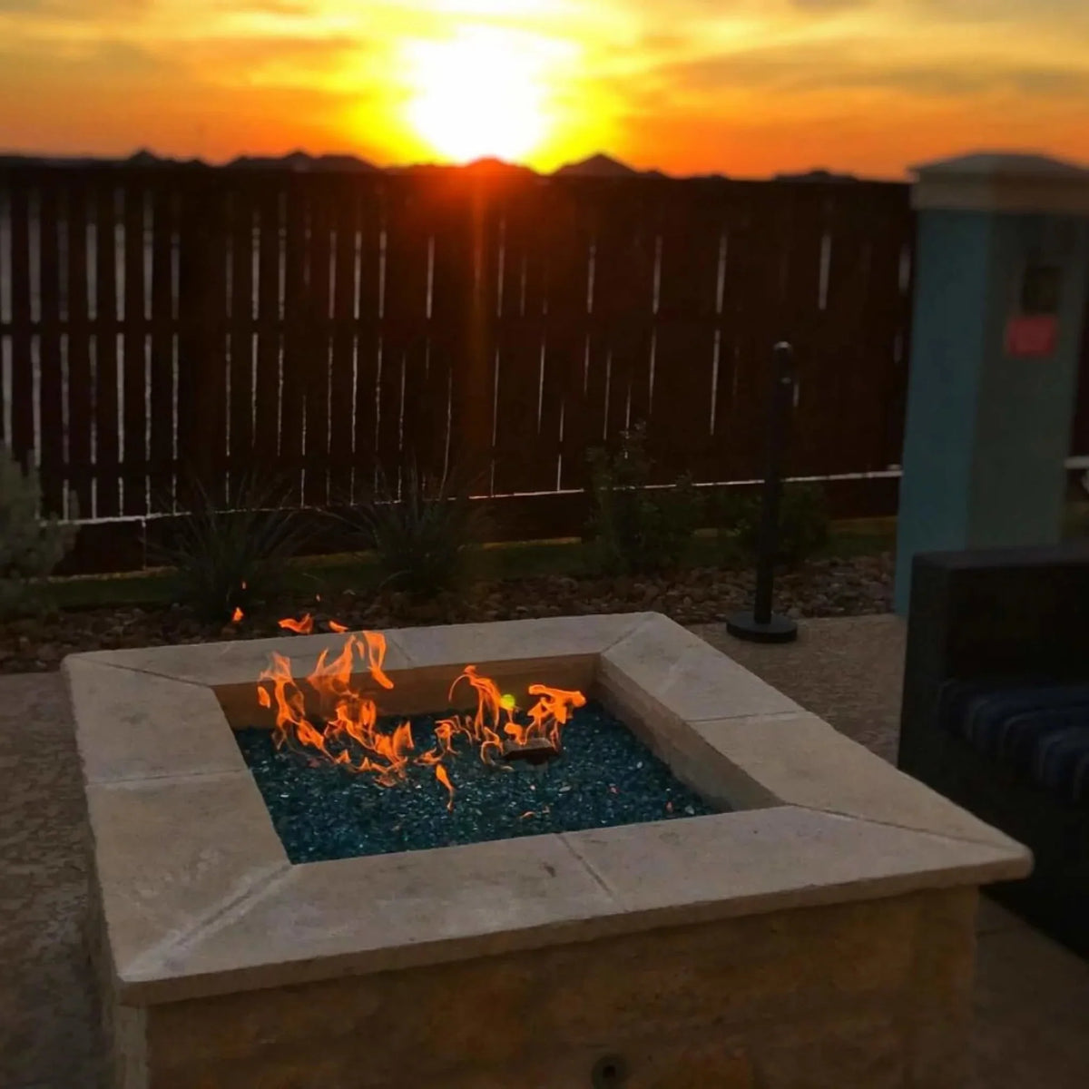 HPC Fire Square Flat Fire Pit Burner Kit (Hi/Lo Electronic Ignition)
