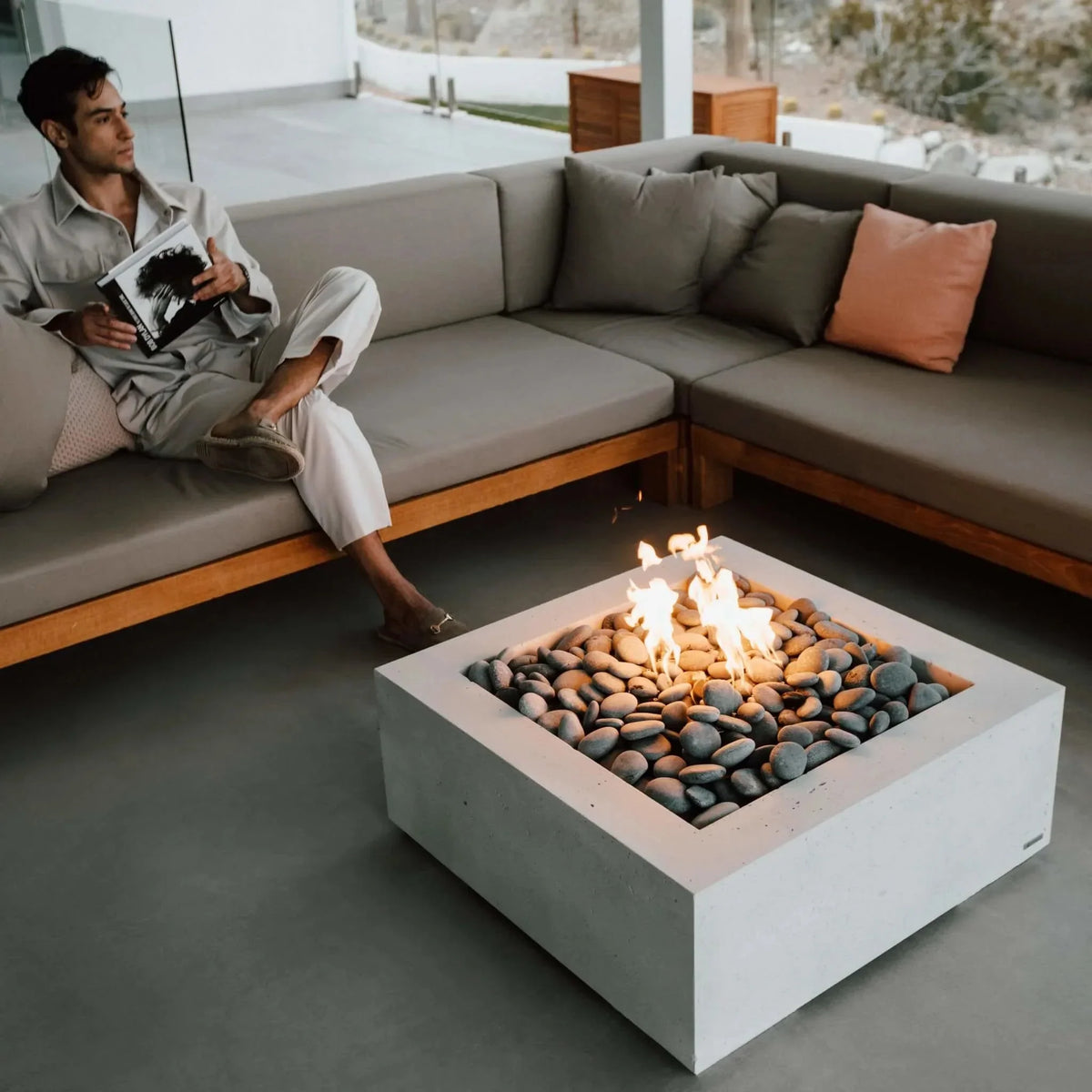HPC Fire Square Flat Fire Pit Burner Kit (Hi/Lo Electronic Ignition)