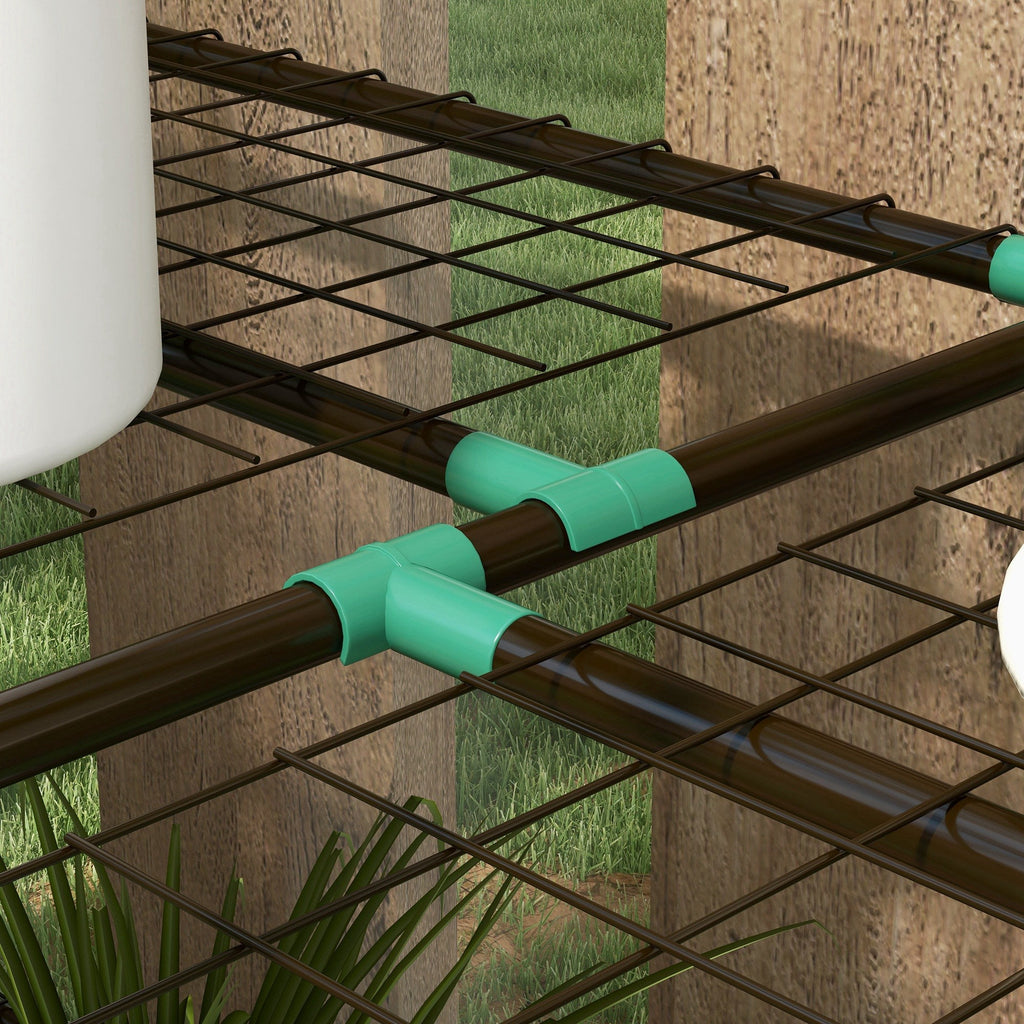 Portable Lean-to Greenhouse with Shelves & Roll-Up Doors