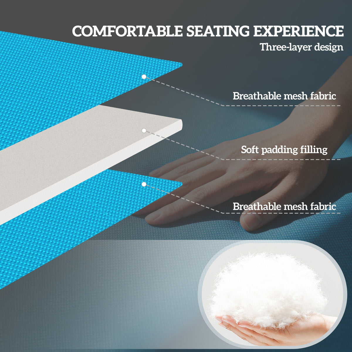 Folding Chaise Lounge with Face Hole, Blue