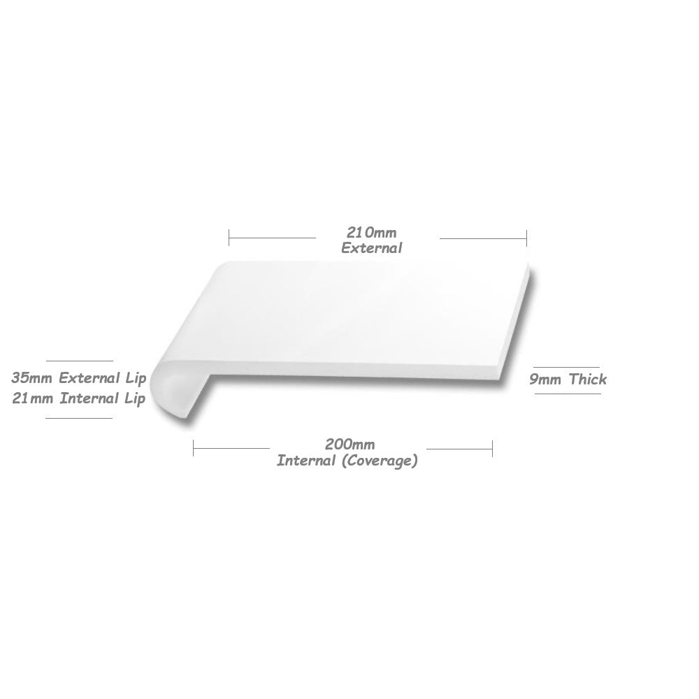 Window Sill Cover Boards - Rounded Edge (1m Length)