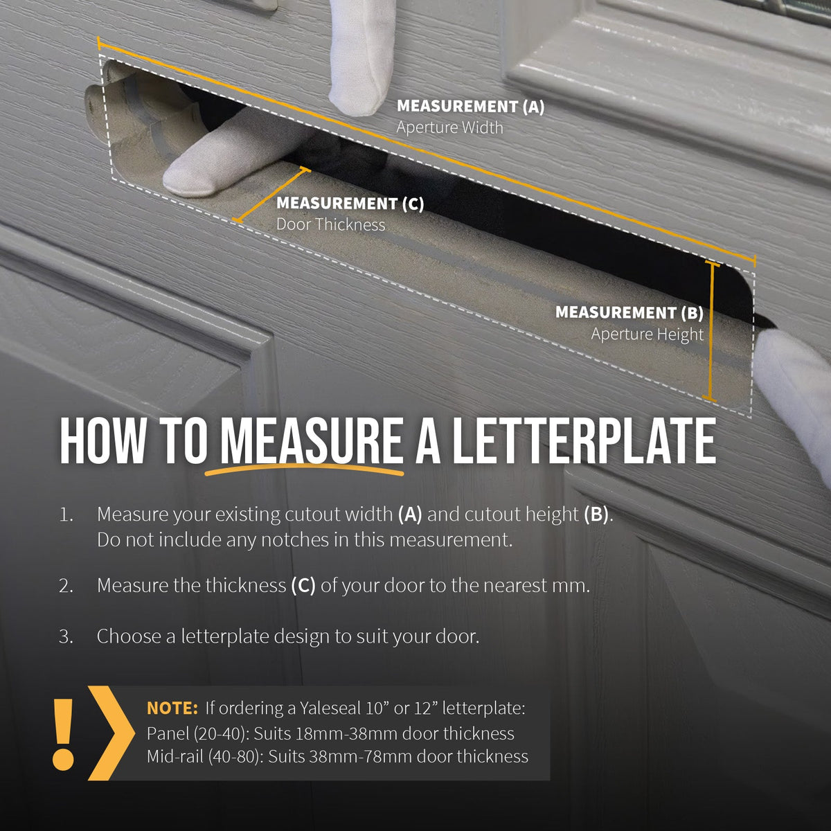 Yale Yaleseal 12" Letterplate