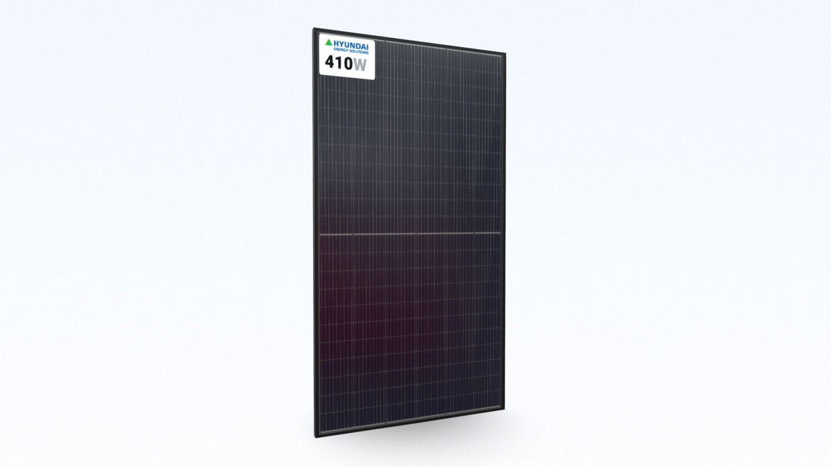 16 x Hyundai HiS-S410YH(BK) 410W Black On Black Bifacial Solar Panel (Half-pallet)