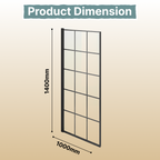 Boxa Designer 6mm Glass Shower Bath Screen - Matt Black