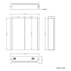 Revere LED Illuminated Mirror Cabinet - 654mm x 500mm