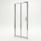 Solis 6mm Glass Recessed Bi Fold Shower Door - Chrome