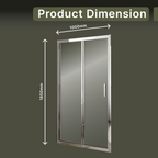 Solis 6mm Glass Recessed Bi Fold Shower Door - Chrome