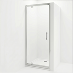 Solis 6mm Glass Recessed Pivot Shower Door - Chrome