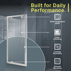 Solis 6mm Glass Recessed Pivot Shower Door - Chrome