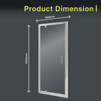 Solis 6mm Glass Recessed Pivot Shower Door - Chrome