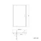 Solis 6mm Glass Recessed Pivot Shower Door - Chrome