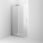 Solis 6mm Toughened Safety Glass Recessed Shower Sliding Door - Chrome