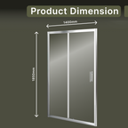 Solis 6mm Toughened Safety Glass Recessed Shower Sliding Door - Chrome
