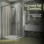 Vesper 4mm Glass Sliding Door Quadrant Shower Enclosure - Chrome