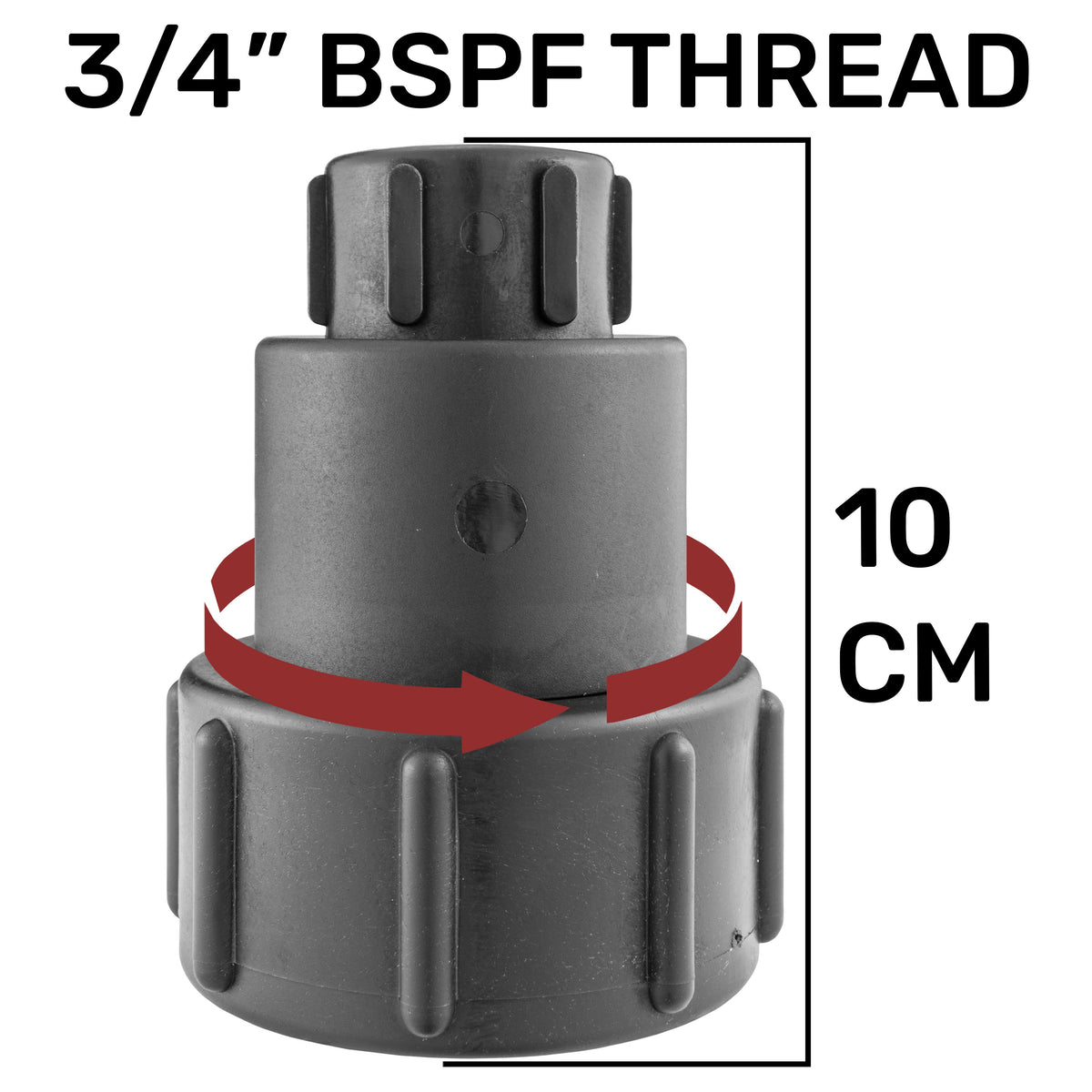 IBC 2” S60X6 – 1" BSPF Extender Adaptor with MDPE Tee 25mm
