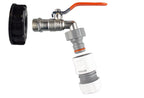 IBC 2” S60X6 Cap with Lever Tap and Max Flo Hose Connectors Set