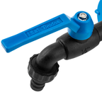 IBC S60x6 M-F Extender Swivel with S60x6 Cap and Tap ½” Barb
