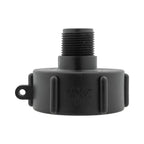 IBC 2” S60X6 Cap with BSPF Thread-Quick Connect Male Valve and Hose Connector Zinc
