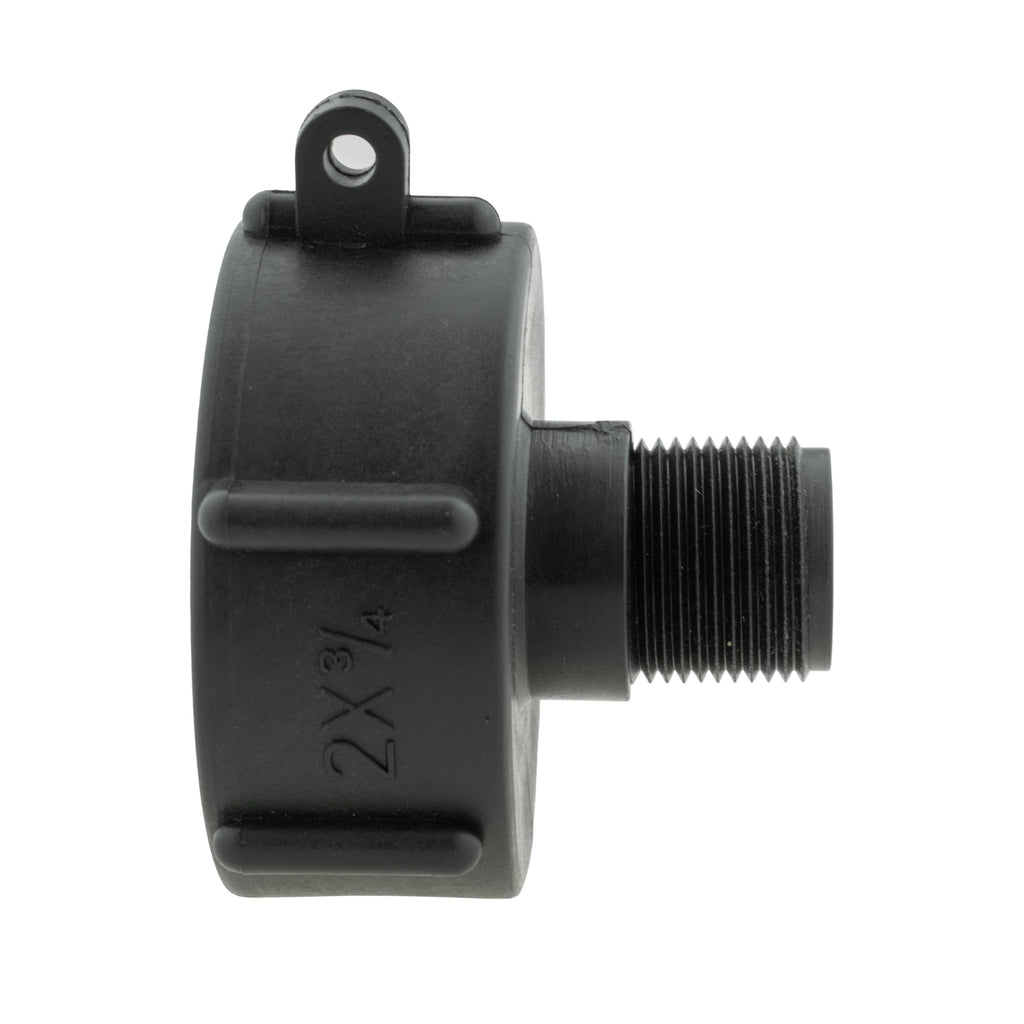IBC 2” S60X6 Cap with ¾” BSP – Click Lock Valve WL