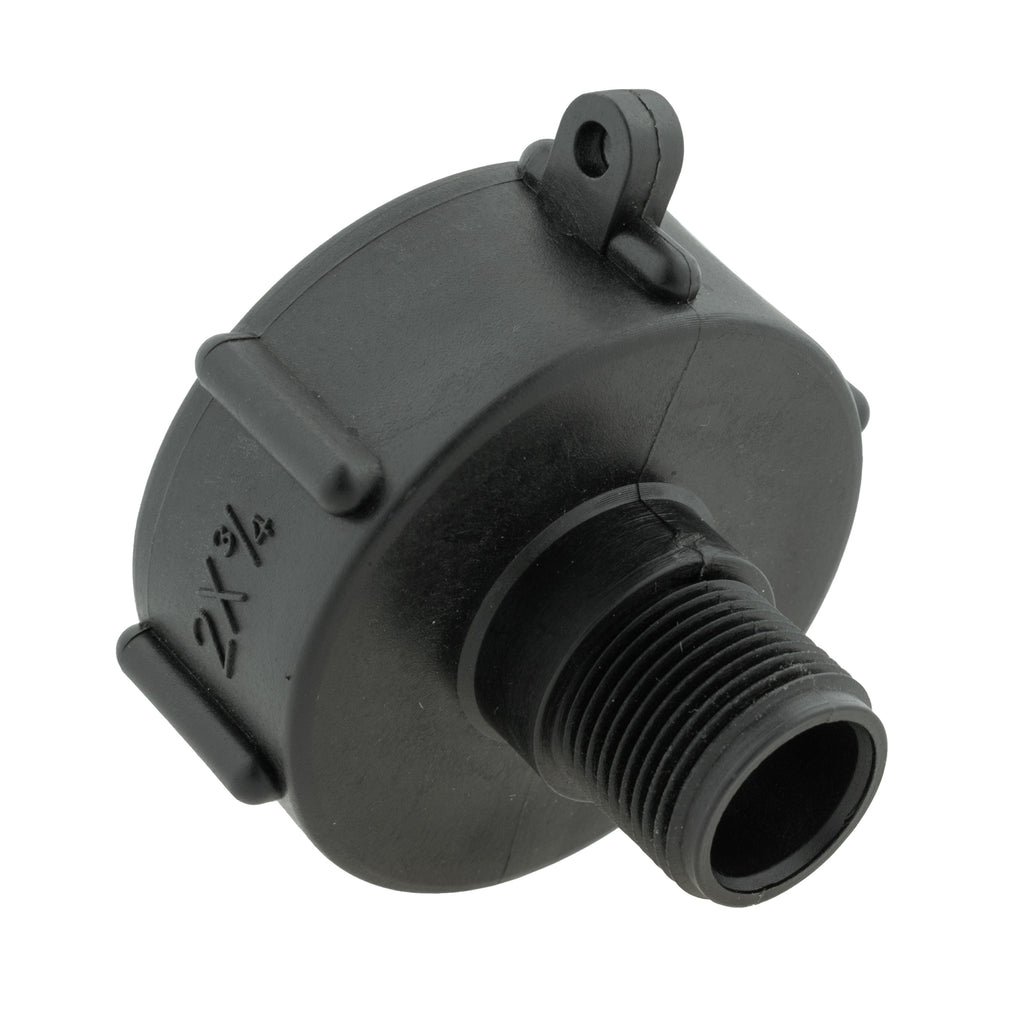 IBC 2” S60X6 Cap with In-Line BSPF Valve and Geka Type Fitting