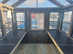 8×10 Greenhouse w/Plastic Mesh Workbench