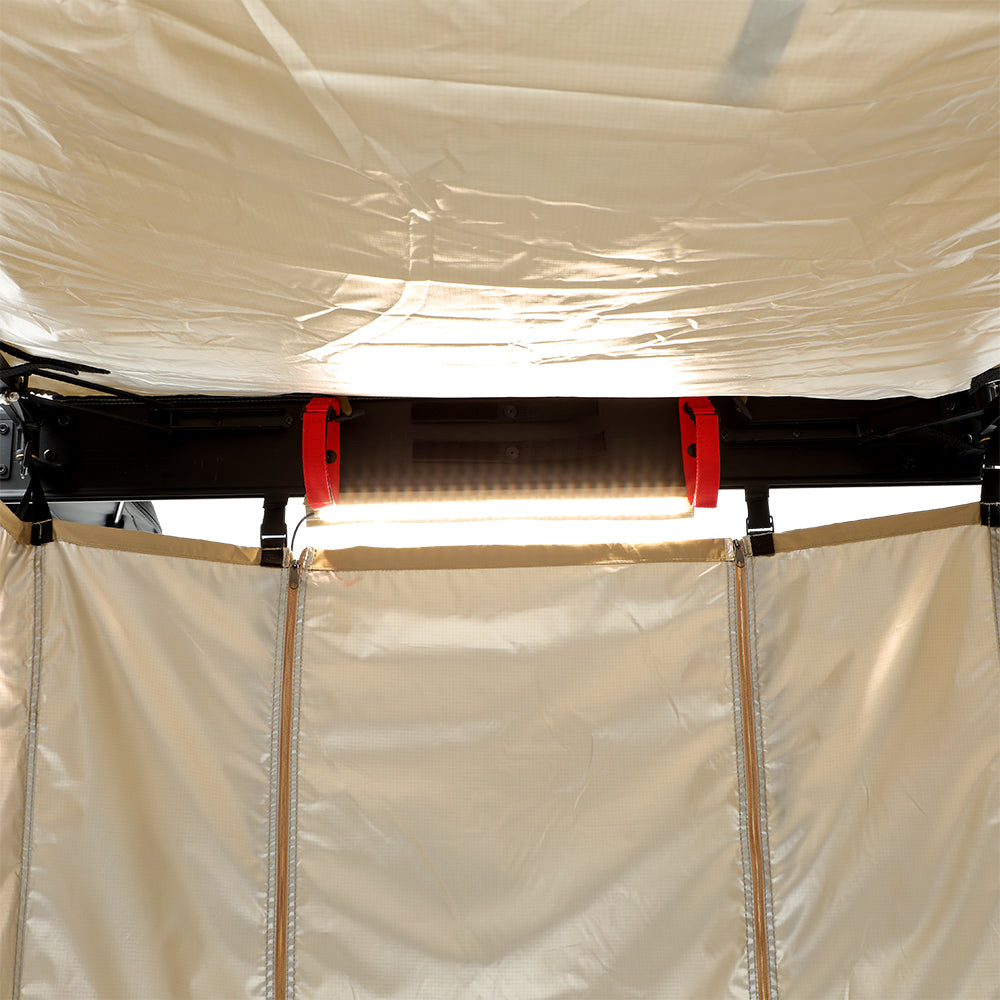 KickAss Premium Shower Awning with Swing Arm & LED Light Strip