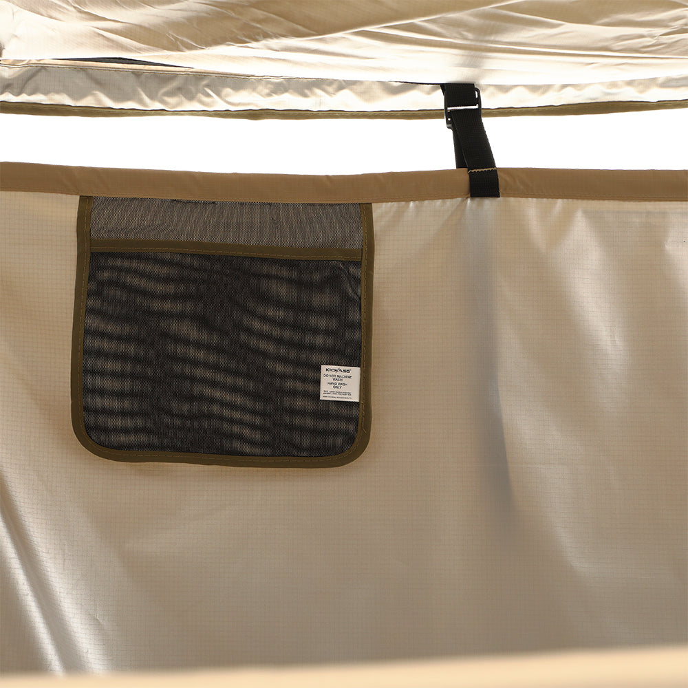 KickAss Premium Shower Awning with Swing Arm & LED Light Strip