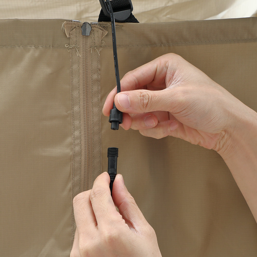 KickAss Premium Shower Awning with Swing Arm & LED Light Strip
