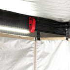 KickAss Premium Shower Awning with Swing Arm & LED Light Strip