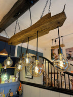300 Year Old Oak Beam Chandelier | Reclaimed Rustic Kitchen & Dining Lighting UK
