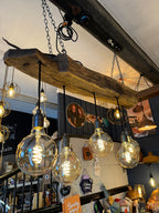 300 Year Old Oak Beam Chandelier | Reclaimed Rustic Kitchen & Dining Lighting UK