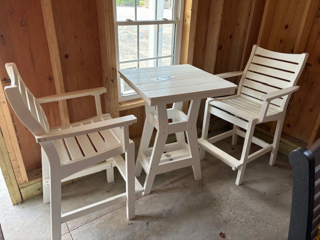 HARBOR BAR HEIGHT TABLE SET- WHITE
