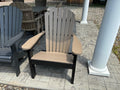 COMFO BACK FIXED ADIRONDACK CHAIR- WEATHERWOOD ON BLACK